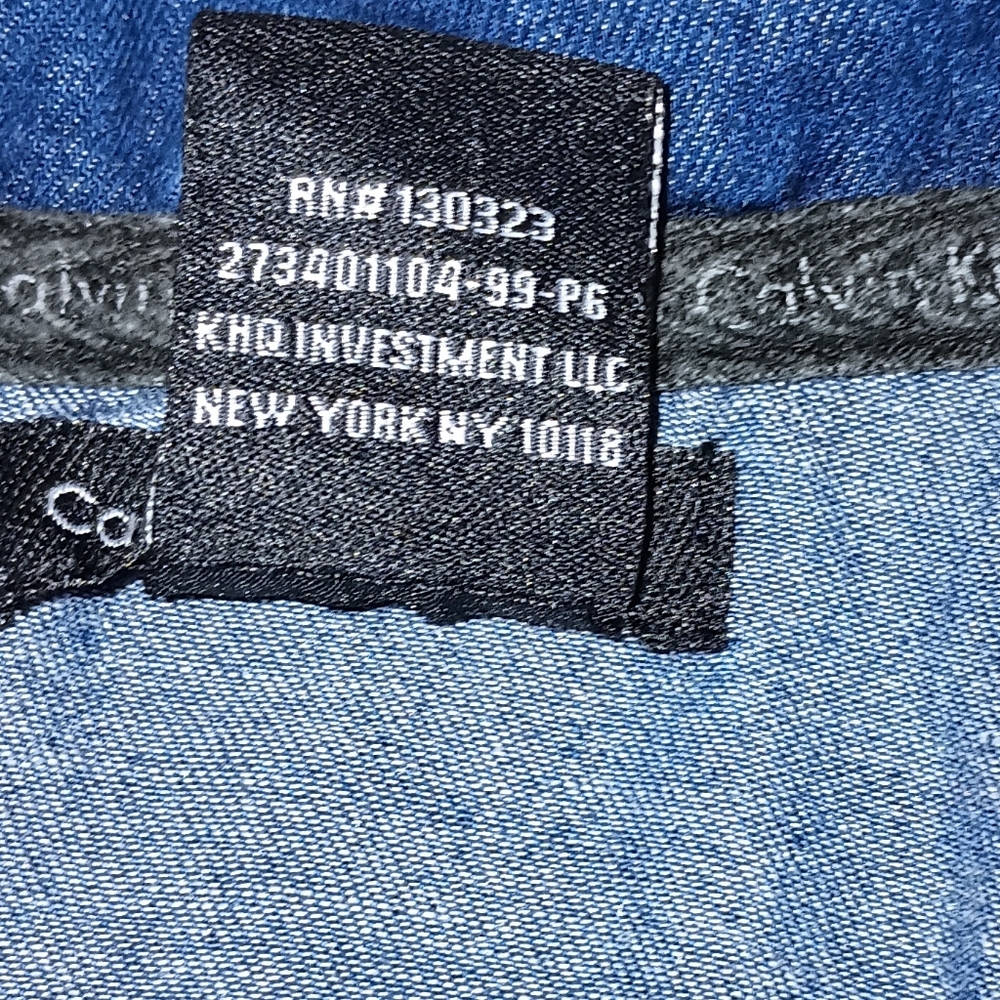 Kids Calvin Klein Jeans Blue Denim Minnie Mouse Dress 12M - Picture 5 of 10